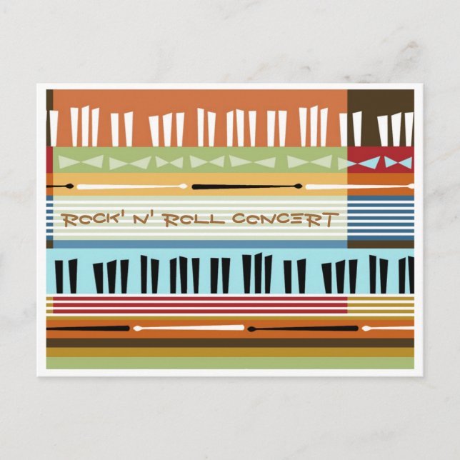 Carte Postale Concert Rock' N'Roll (Devant)