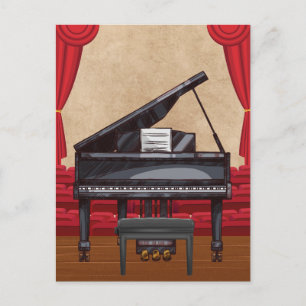 Carte Postale Concert vintage Grand Piano
