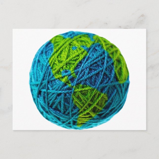 Carte Postale Concevez votre propre Jour des terres Knit Crochet (Devant)