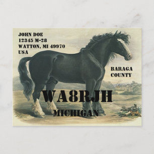 Carte Postale Concevez votre propre opérateur radio HAM QSL Brou
