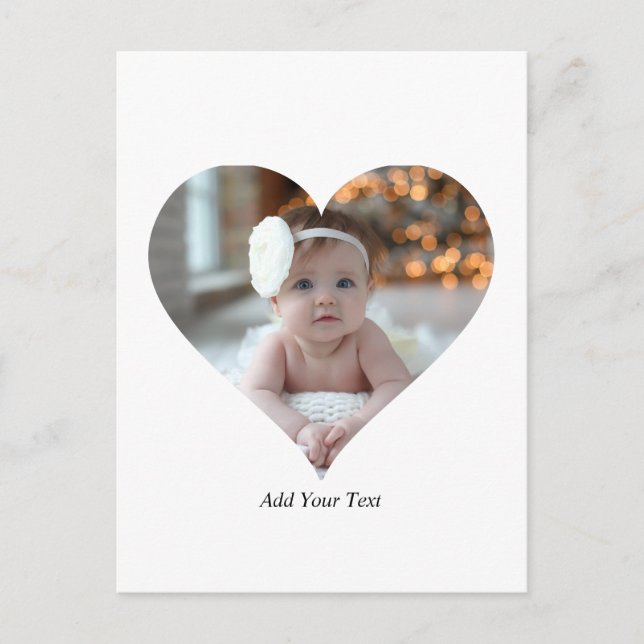 Carte Postale Concevez Votre Propre Photo Simple En Forme De Coe (Devant)