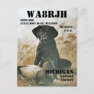 Carte Postale Concevez votre propre QSL HAM Radio Opérateur Op L