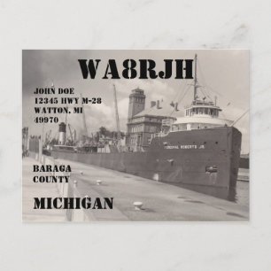 Carte Postale Concevez votre propre radio opérateur HAM QSL Frei