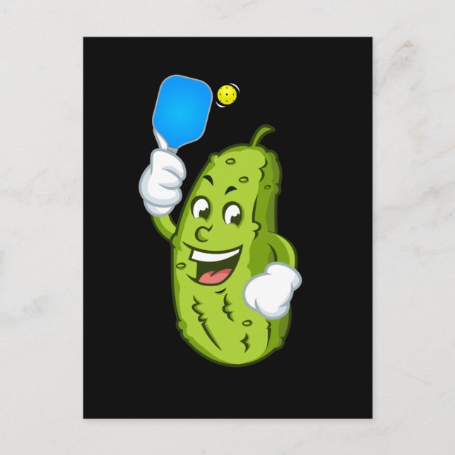 Carte Postale Concombre drôle de Pickleball Pickel Humour (Devant)