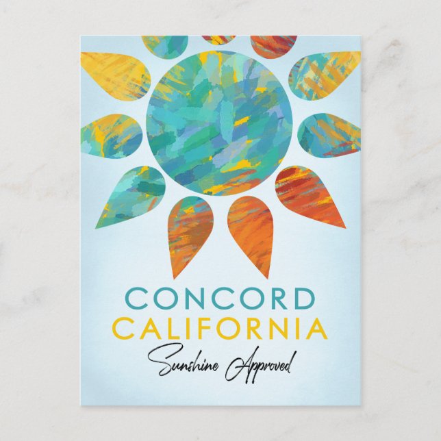 Carte Postale Concord California Sunshine Travel (Devant)
