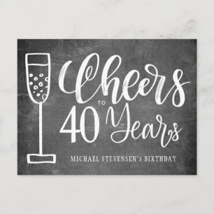 Carte Postale Concours à 40 ans d'invitation d'anniversaire en t