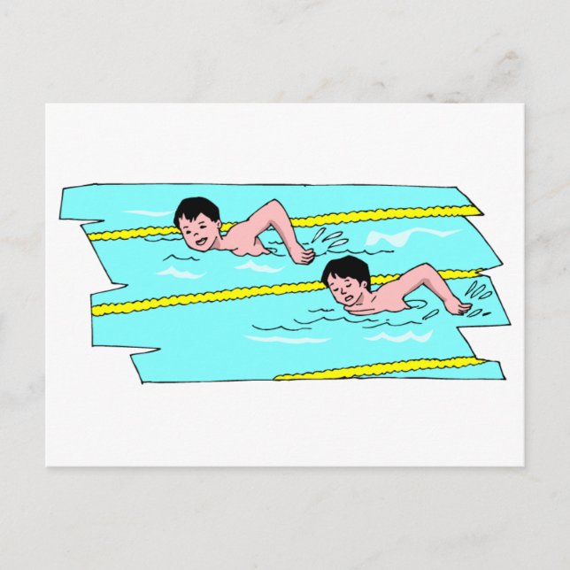 Carte Postale Concours de natation scolaire (Devant)