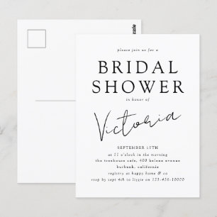 Carte Postale Concours minimaliste moderne avec douche nuptiale