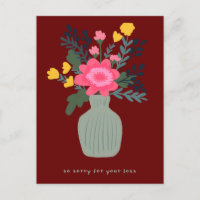 Condoléances Désolé pour la perte Vase de Fleurs p