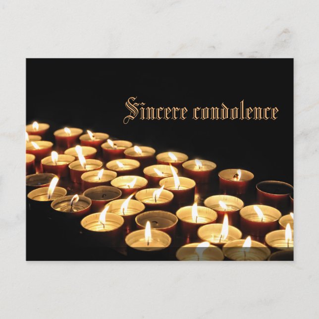 Carte Postale Condoléances sincères (Devant)