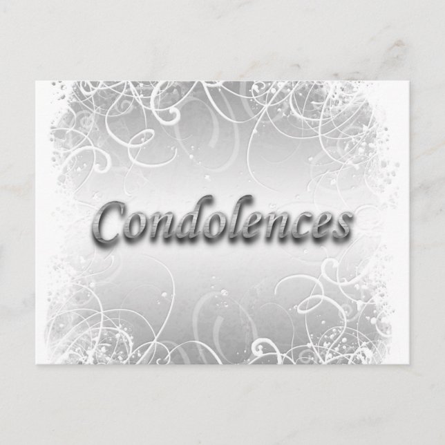 Carte Postale Condolence funéraire deuil (Devant)
