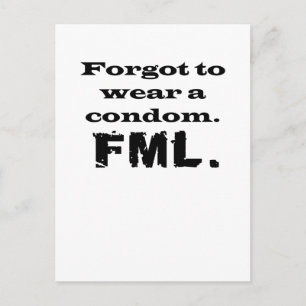 Carte Postale Condom FML