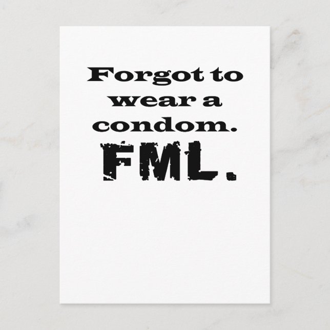 Carte Postale Condom FML (Devant)