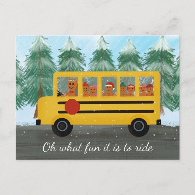Carte Postale Conducteur de bus scolaire Appréciation Enseignant (Devant)