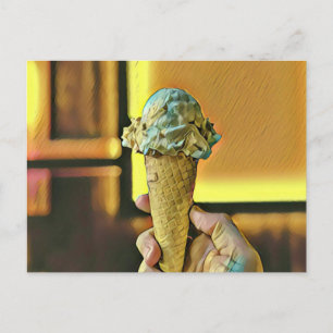 Carte Postale Cône de glace vintage
