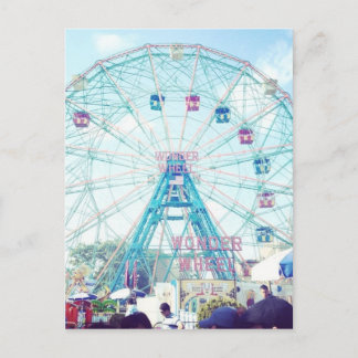 Carte Postale Coney Island Wonderwheel Ferris roulent dedans