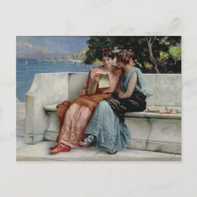 Carte Postale Confidences (huile sur toile) (Devant)