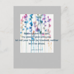Carte Postale Confort biblique, fleurs d'aquarelle