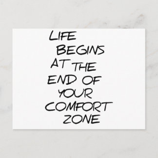 Carte Postale Confort Zone Opinion Black Logo Funny