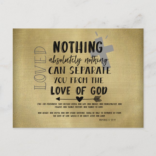 Carte Postale Conforter la Bible de l'Amour Verse avec Citation (Devant)