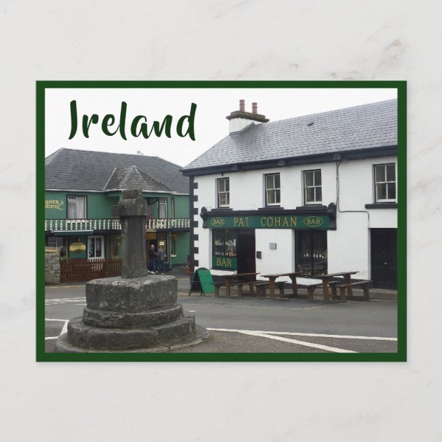 Carte Postale Cong (Homme tranquille) Carré de village avec text (Devant)