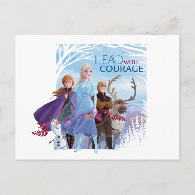 Carte Postale Congelé 2 : Anna, Elsa, & Friends | Courage (Devant)