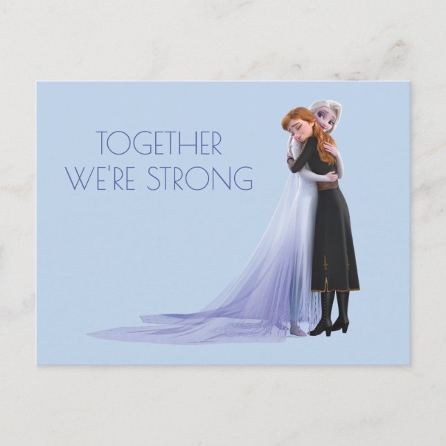 Carte Postale Congelé 2 | Anna & Elsa - Soeurs Forever (Devant)