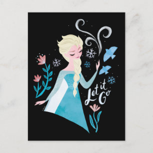 Carte Postale Congelé 2   Aquarelle Elsa "Let It Go"