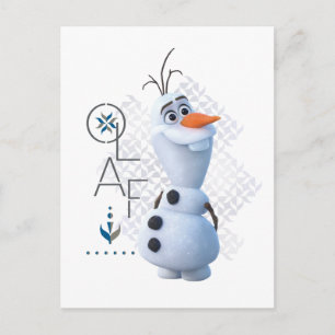 Carte Postale Congelé 2 : Olaf avec nom stylisé Graphique