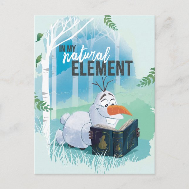 Carte Postale Congelé 2 : Olaf | Dans Mon Élément Naturel (Devant)