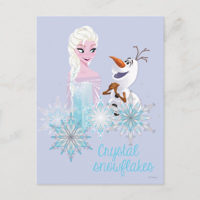 Carte Postale Congelé | Elsa et Olaf (Devant)