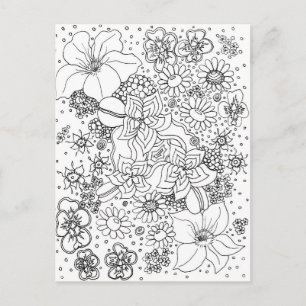Carte Postale Conglomération de fleurs