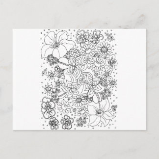 Carte Postale Conglomération de fleurs