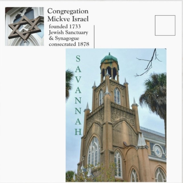 Carte Postale Congrégation Mickve Israel Savannah Georgia (Créateur téléchargé)