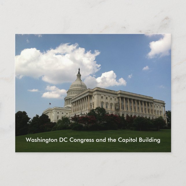 Carte Postale Congrès et Capitole des États-Unis (Devant)