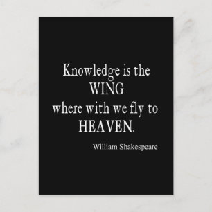 Carte Postale Connaissance Wing Vol vers le ciel Shakespeare Cit
