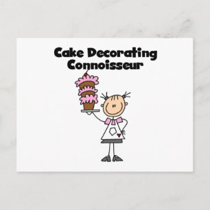 Carte Postale Connaisseur de la décoration de gâteaux féminins
