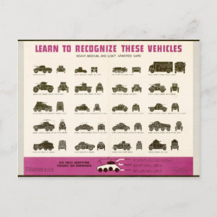 Carte Postale Connaissez vos véhicules Voitures blindées