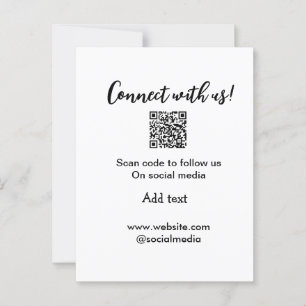 Carte Postale Connectez-vous avec nous scan QR code ajouter e-ma