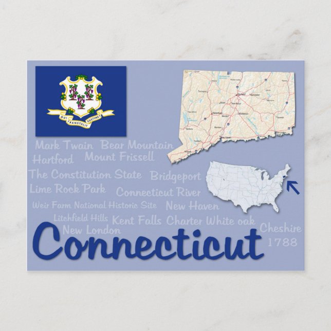 Carte postale "Connecticut" (Devant)