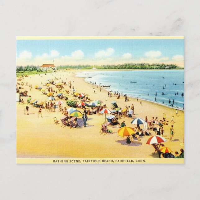 Carte postale Connecticut Beach Restauration vinta (Devant)