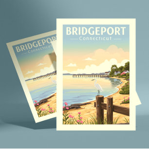 Carte Postale Connecticut Bridgeport vintage