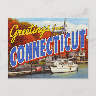 Carte Postale Connecticut Fall Harbor Yacht