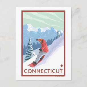 Carte Postale Connecticut Snowboarder