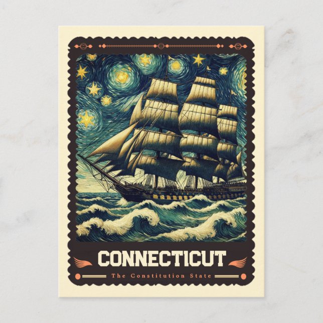 Carte Postale Connecticut | Vincent Van Gogh inspiré (Devant)
