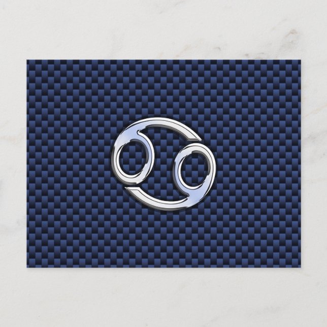 Carte Postale Connexion Cancer de l'argent Marine Blue Carbon Fi (Devant)
