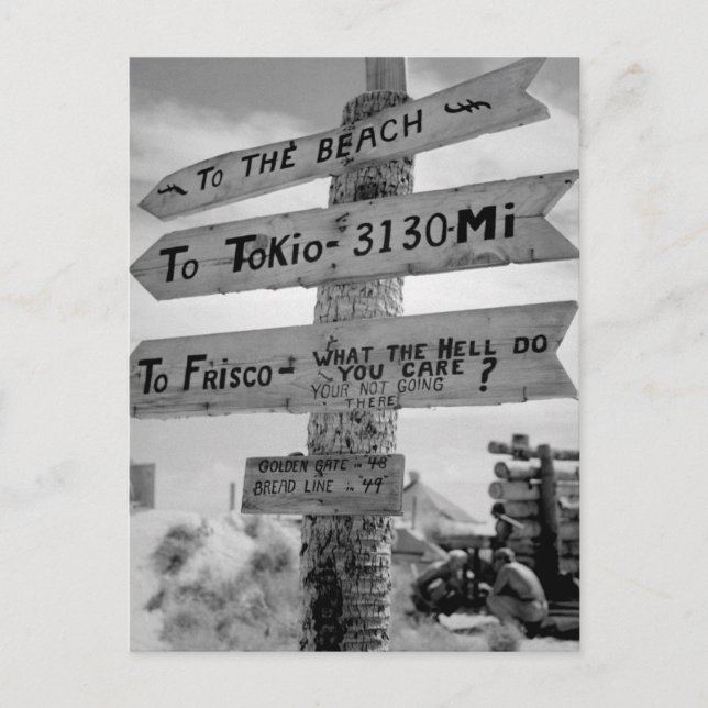 Carte Postale Connexion Tarawa illustre l'image Marine humour_Wa (Devant)