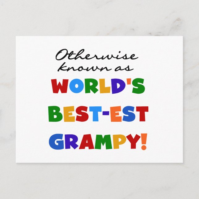 Carte Postale Connu par ailleurs comme le meilleur cadeau Grampy (Devant)