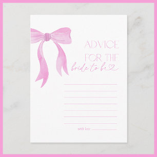 Carte Postale Conseil Au Jeu De Fête des mariées Bride Pink Bow