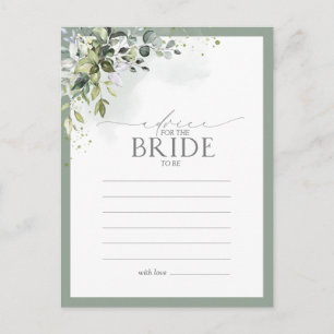 Carte Postale Conseil Floral Dusty Blue Eucalyptus À La Mariée